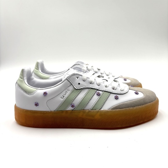 Adidas Women's Size 7.5 Sambae W Shoes Little Flowers JS3954 Casual Lifestyle